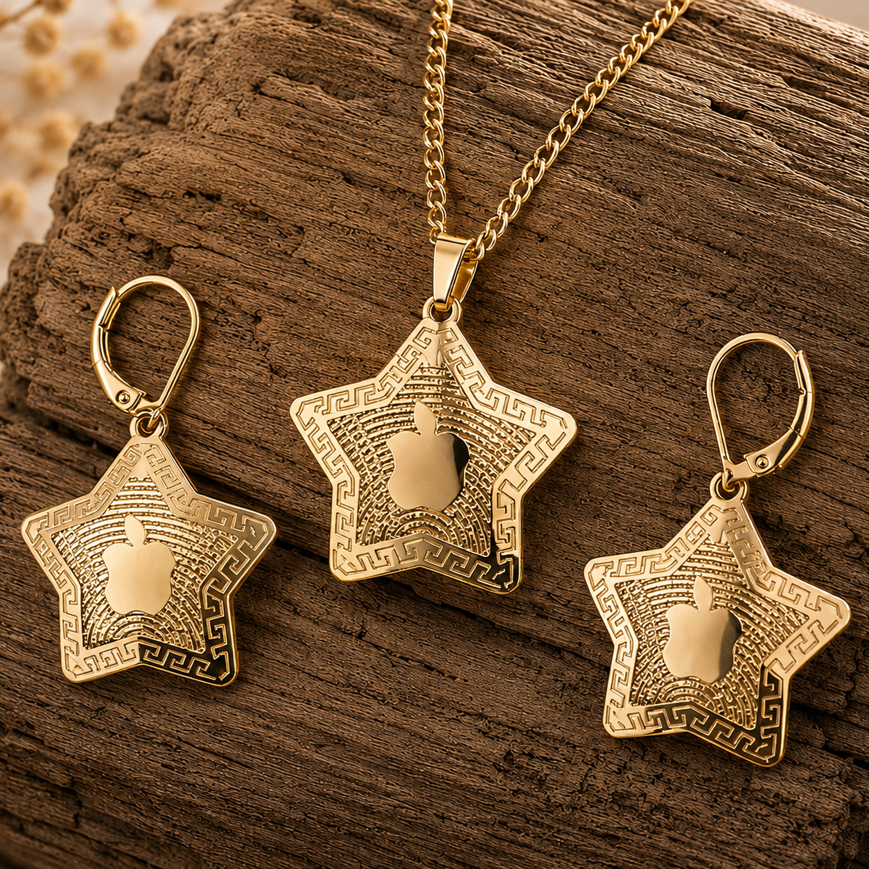 نیم ست زنانه طرح ستاره طرح اپل کد NM04
