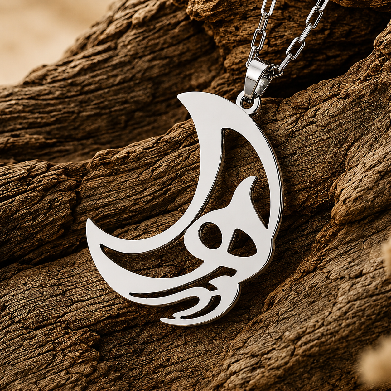 گردنبند اسپرت طرح زهرا و ماه کد GM012