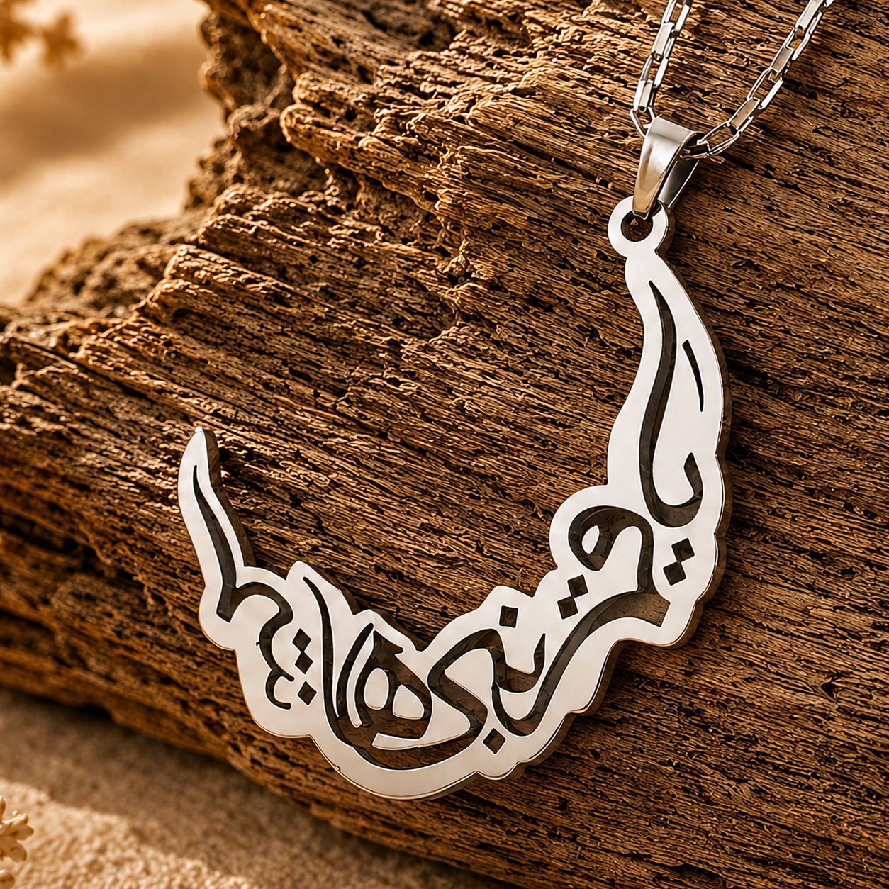 گردنبند اسپرت طرح ماه قمر بنی هاشم کدGM020